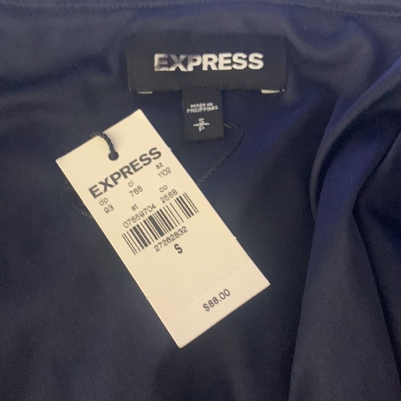 Express Navy Sequined Mini Skirt with Ruffle Detail- NWT - Picture 11 of 15